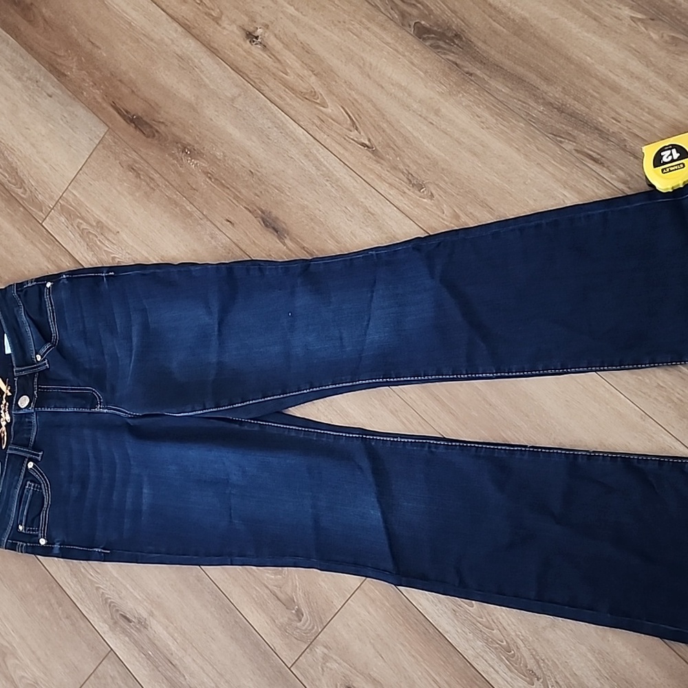 Seven7 Slim Bootcut Jeans in Dark Blue - Picture 4 of 8